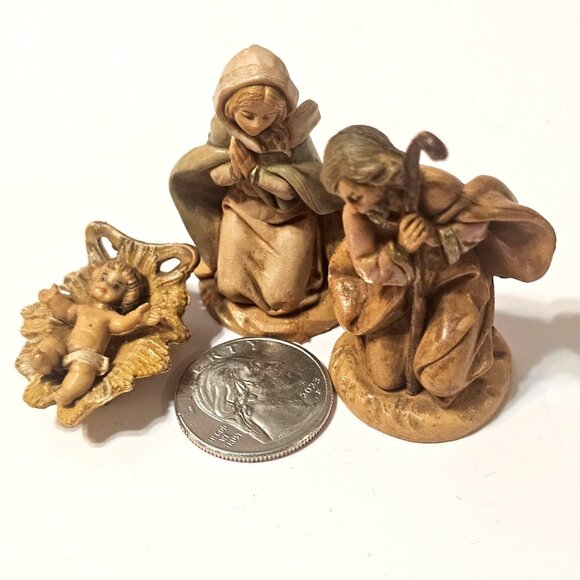 Vintage Nativity Figurines 3-Pc Set  Holy Family Made In Italy Collectible Decor - Picture 5 of 11